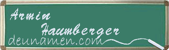 Armin Haumberger Visitenkarte